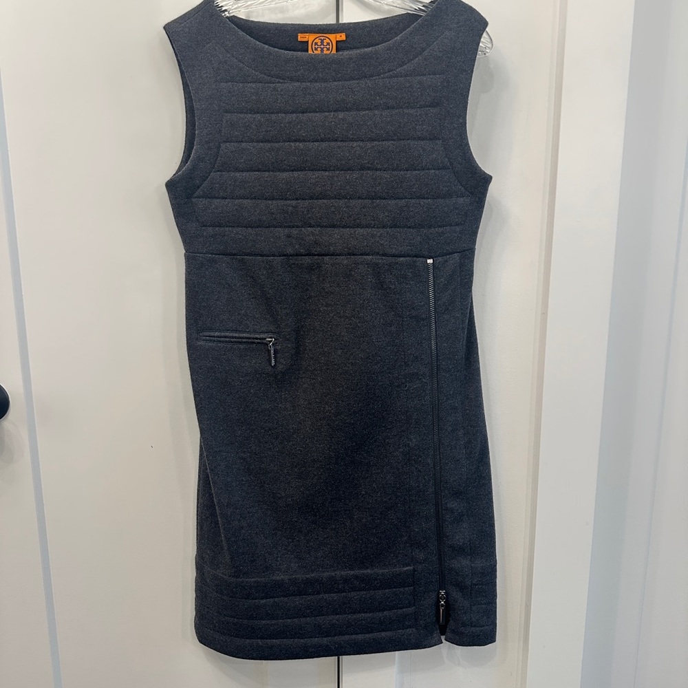 Tory Burch Charcoal Wool Sheath Dress (Size M)
